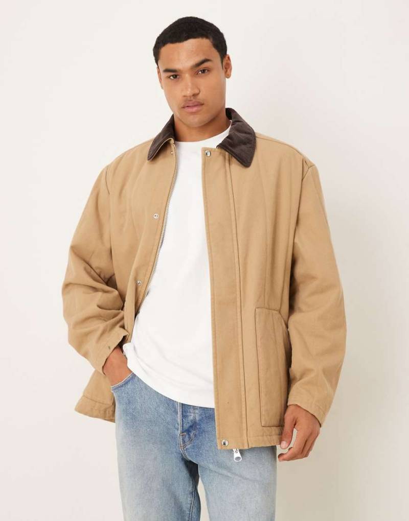 ARKET - Gesteppte Workwear-Barnjacke in Beige-Neutral von Arket