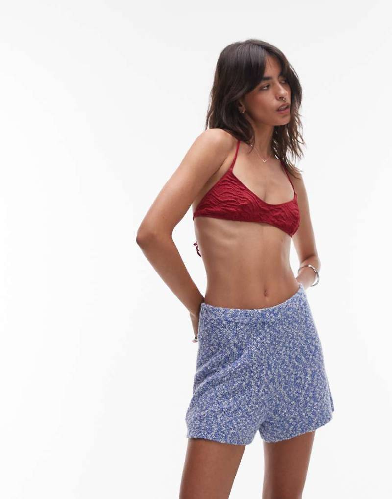 ARKET - Gestrickte, knappe Strand-Shorts zum Hineinschlüpfen in Blau von Arket