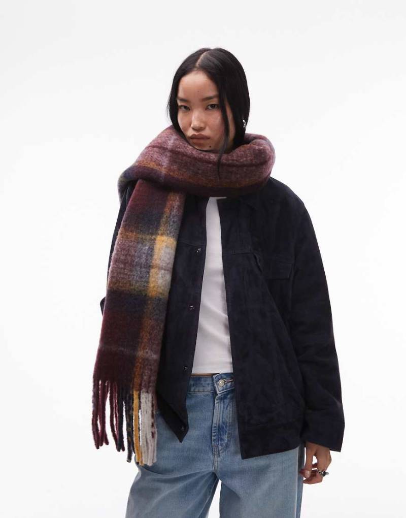 ARKET - Gewebter Wollschal mit braunem Karomuster-Bunt von Arket
