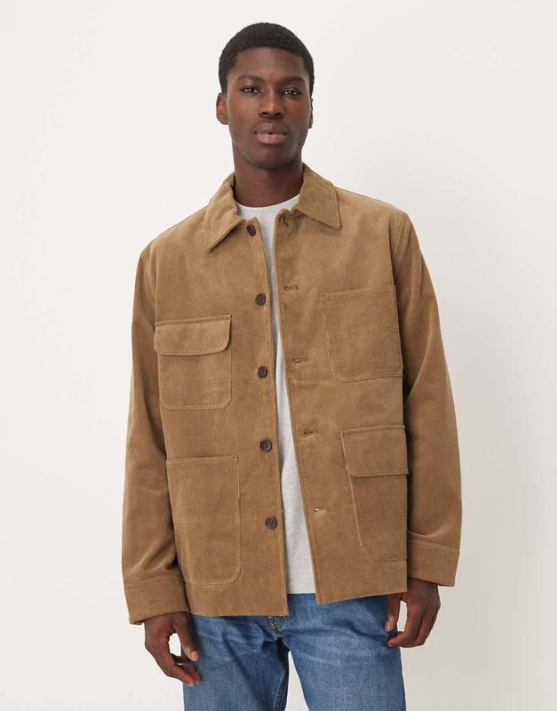 ARKET - Utility-Hemdjacke aus Cord in Hellbraun-Neutral von Arket