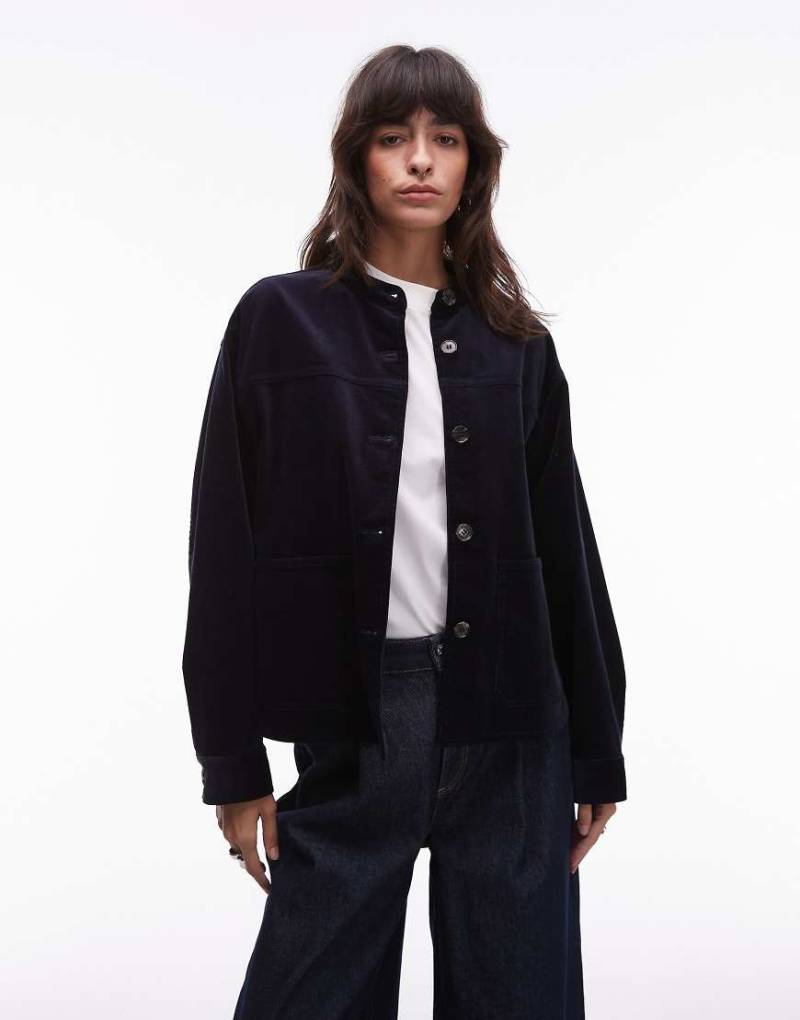 ARKET - Hemdjacke aus Cord in Marineblau mit Utility-Taschen von Arket