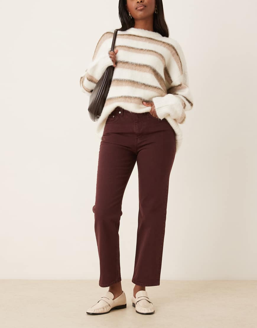 ARKET - Jade - Stretch-Jeans in Burgunderrot mit schmalem Bein von Arket