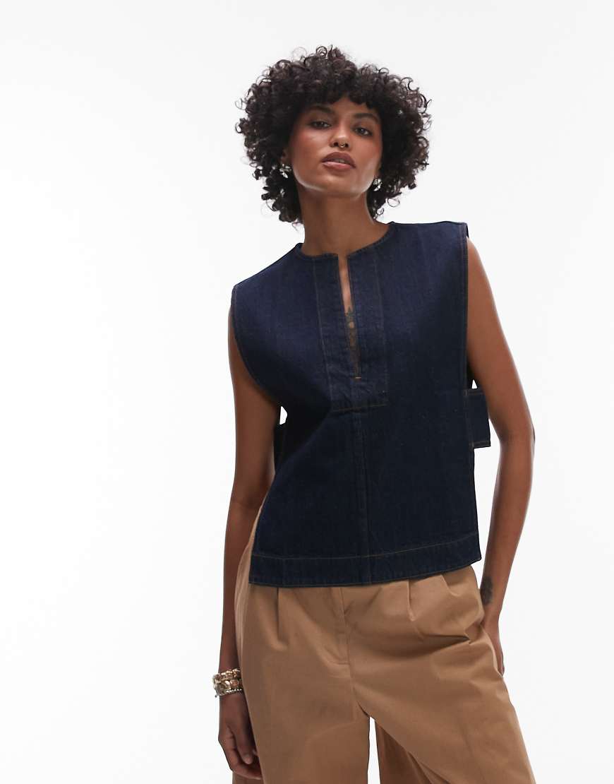ARKET - Jeans-Tanktop in indigoblauer Rinse-Waschung von Arket