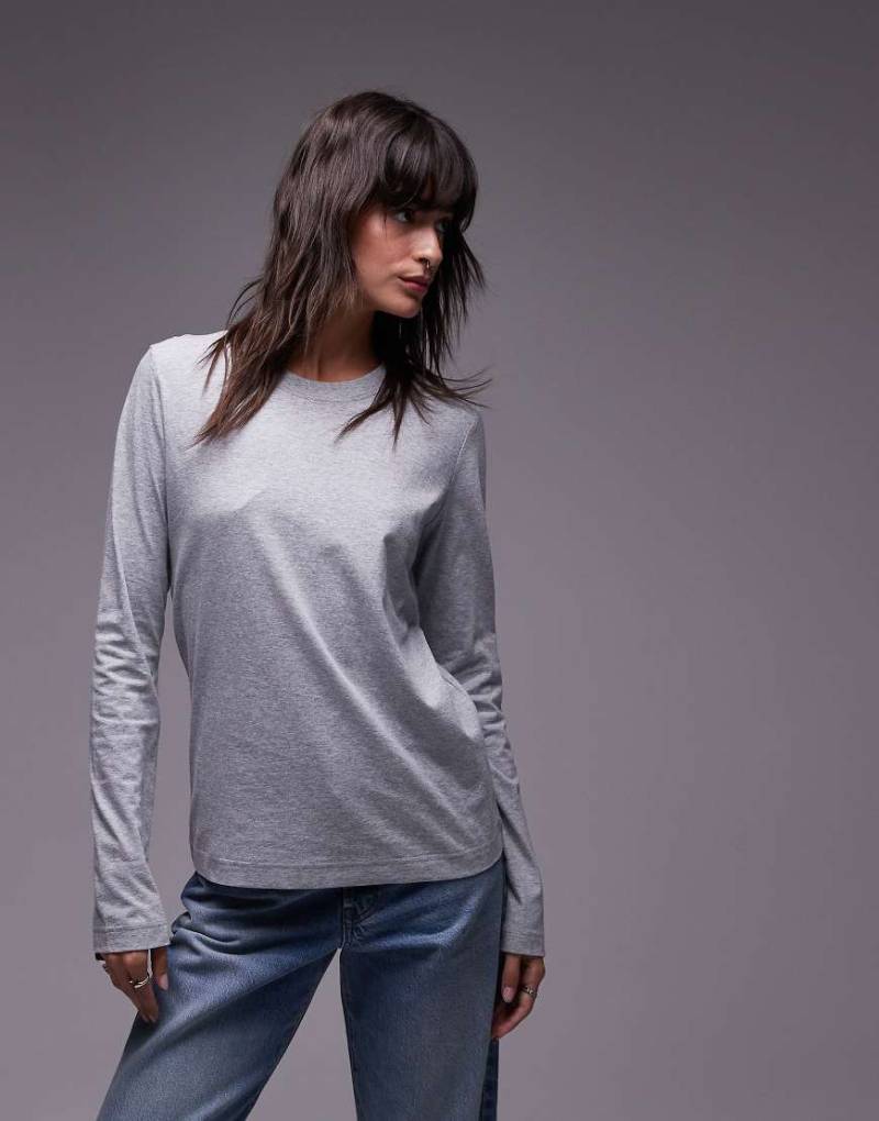 ARKET - Langärmliges T-Shirt in Grau meliert von Arket