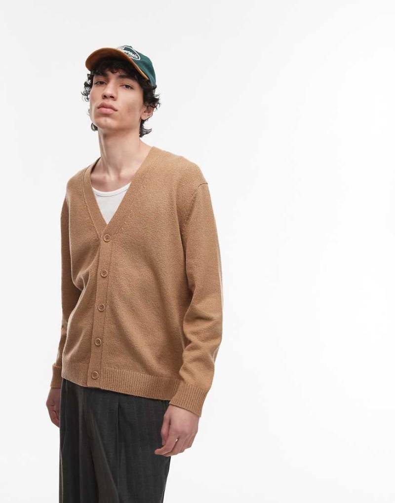 ARKET - Leichte, strukturierte Strickjacke in Kamelbeige-Neutral von Arket
