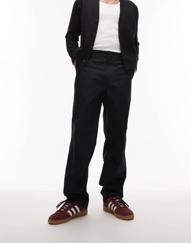 ARKET - Leichte Schlupfhose aus reiner Baumwolle in Marineblau von Arket