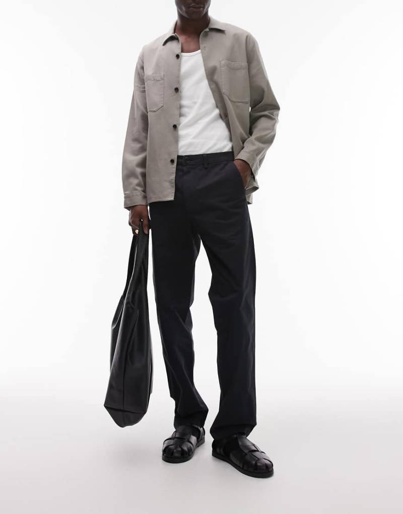 ARKET - Chinohose aus reiner Baumwolle in Marineblau mit lockerem Schnitt von Arket