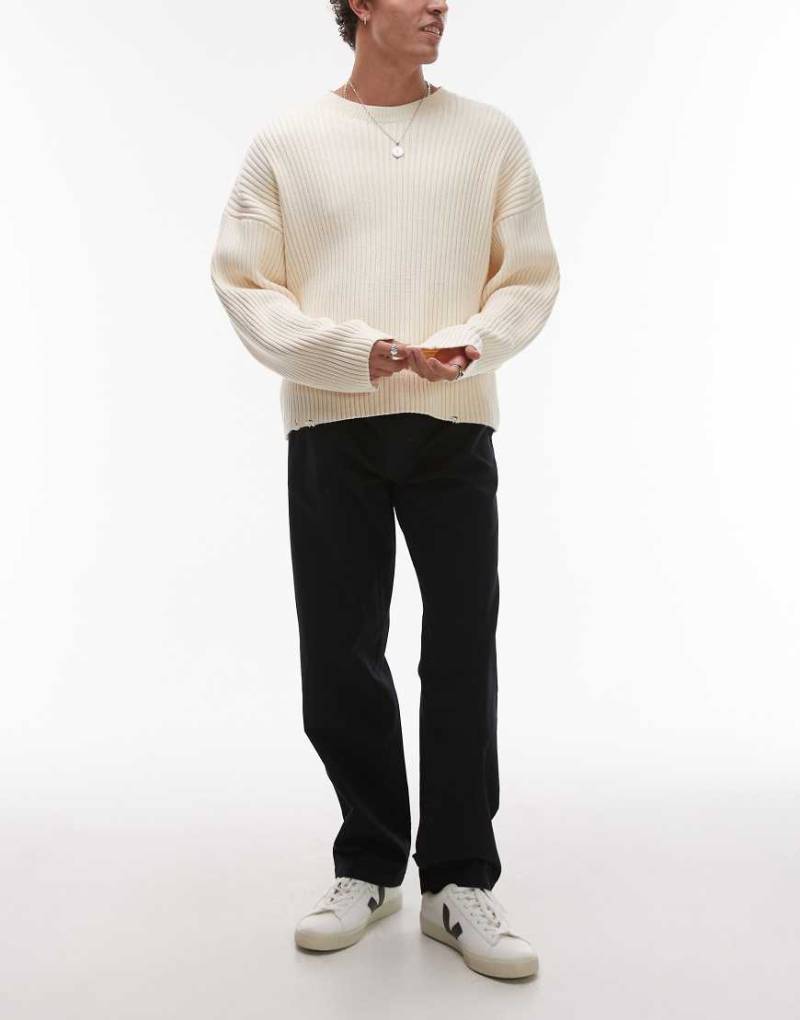 ARKET - Locker geschnittene Hose in Schwarz mit flacher Vorderseite von Arket