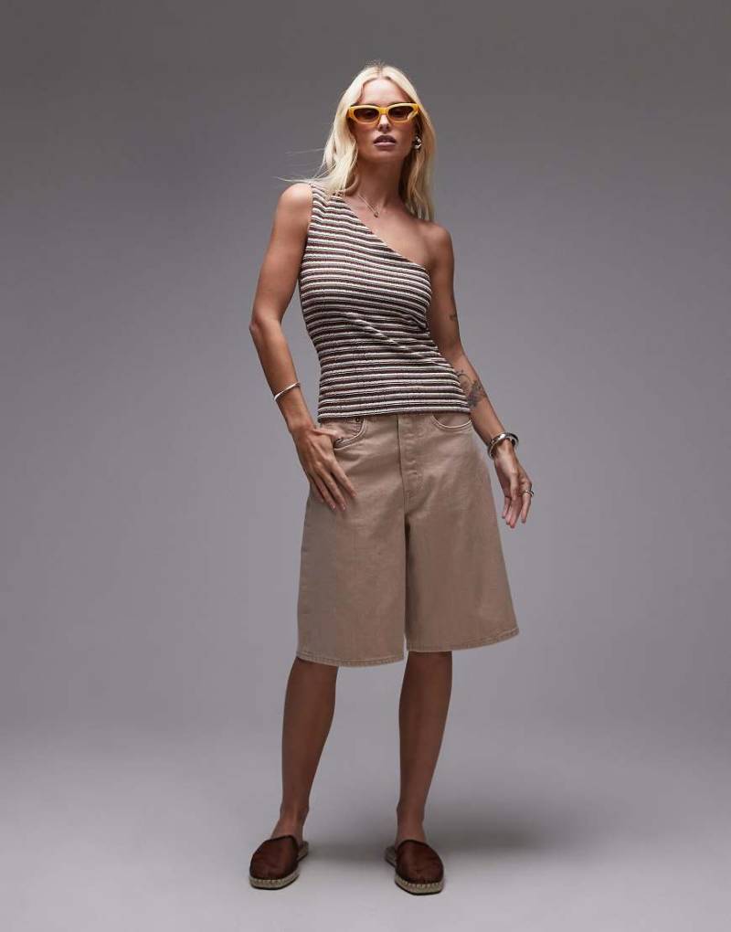 ARKET - Locker geschnittene Shorts aus Denim-Twill in Sandbeige mit mittelhohem Bund und fünf Taschen-Neutral von Arket