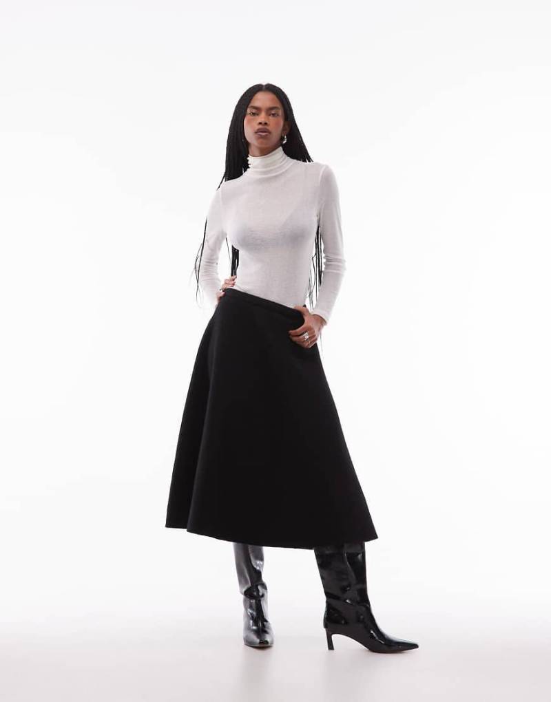 ARKET - Maxi-Faltenrock aus reiner Wolle in Schwarz ARKET - Maxi-Faltenrock aus reiner Wolle in Schwarz von Arket