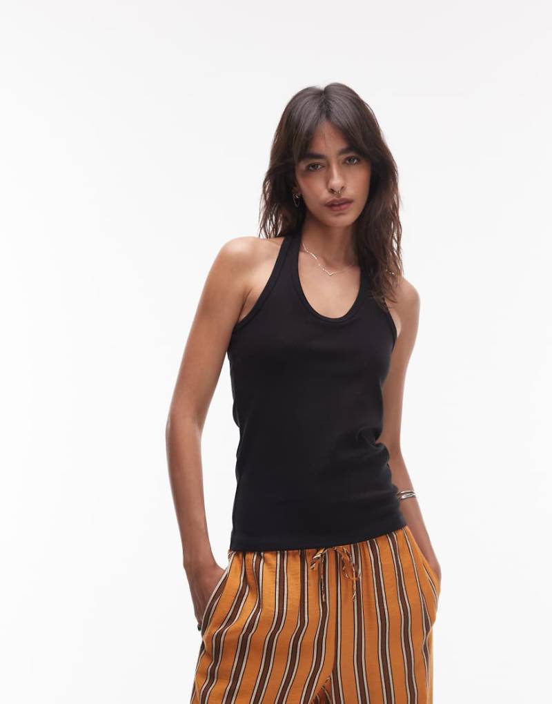 ARKET - Neckholder-Oberteil aus Jersey mit hohem Baumwollanteil in Schwarz von Arket