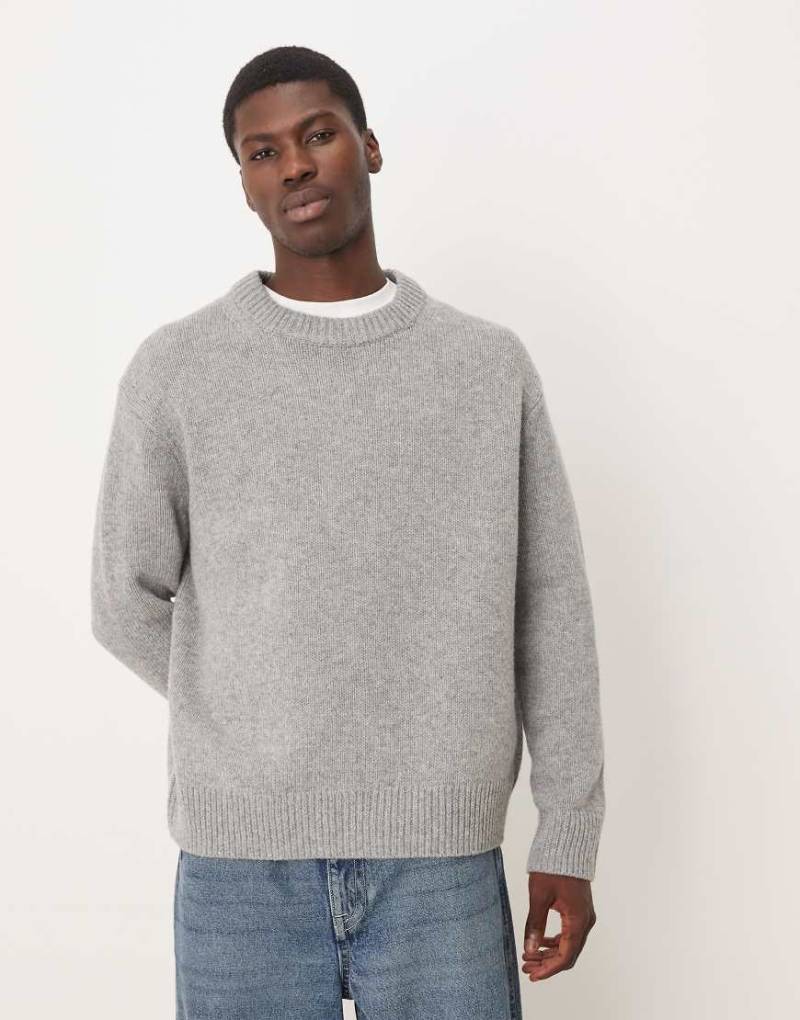 ARKET - Oversize-Pullover aus Wollmischung in Grau meliert von Arket