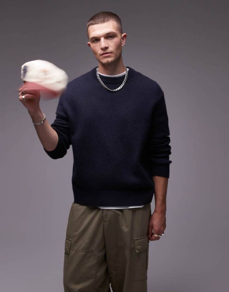 ARKET - Oversize-Pullover aus Wollmix in Blau von Arket