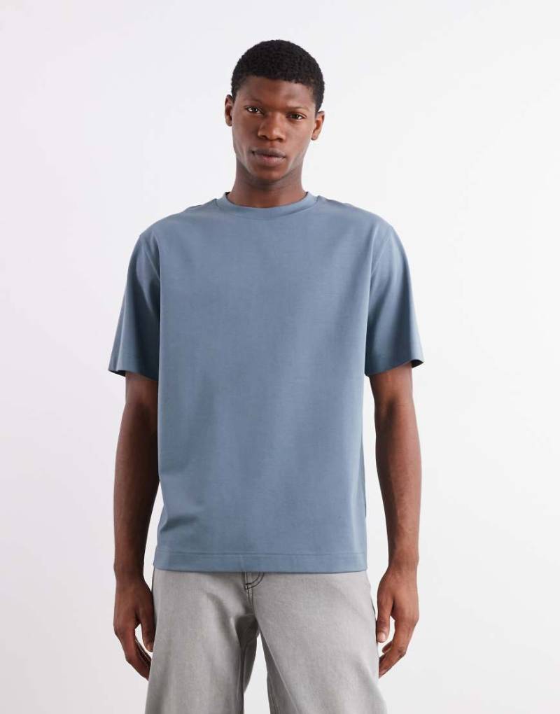 ARKET - Oversize-T-Shirt aus schwerem Interlock-Jersey in Blau von Arket
