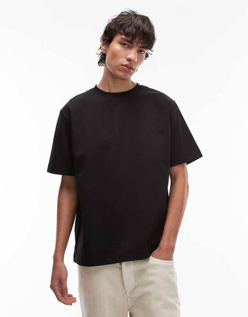 ARKET - Oversize-T-Shirt aus schwerem Interlock-Jersey in Schwarz von Arket