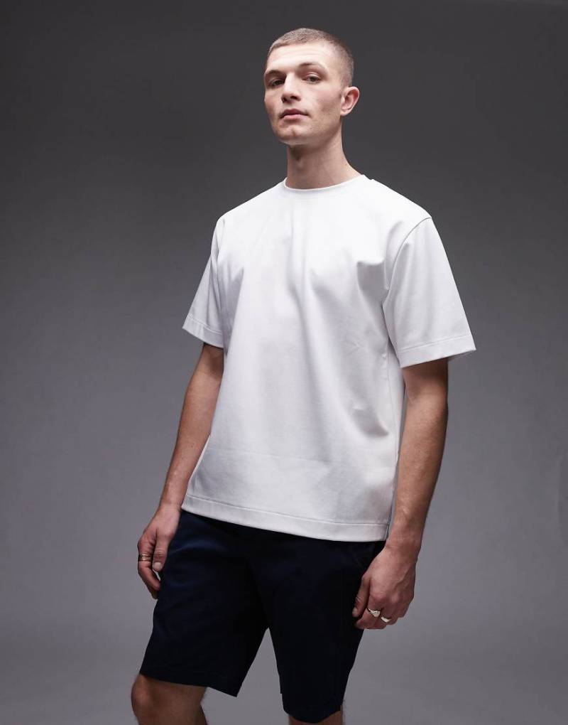 ARKET - Oversize-T-Shirt aus schwerem Interlock-Jersey in Weiß von Arket