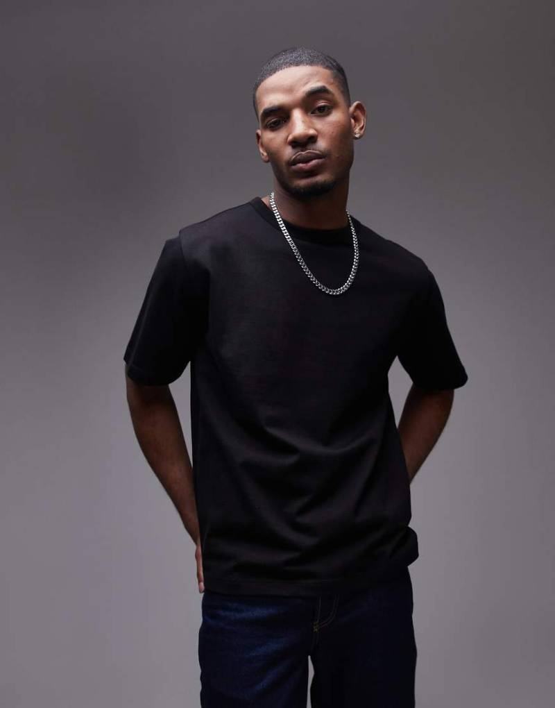 ARKET - Oversize-T-Shirt aus schwerem Jersey in Schwarz von Arket