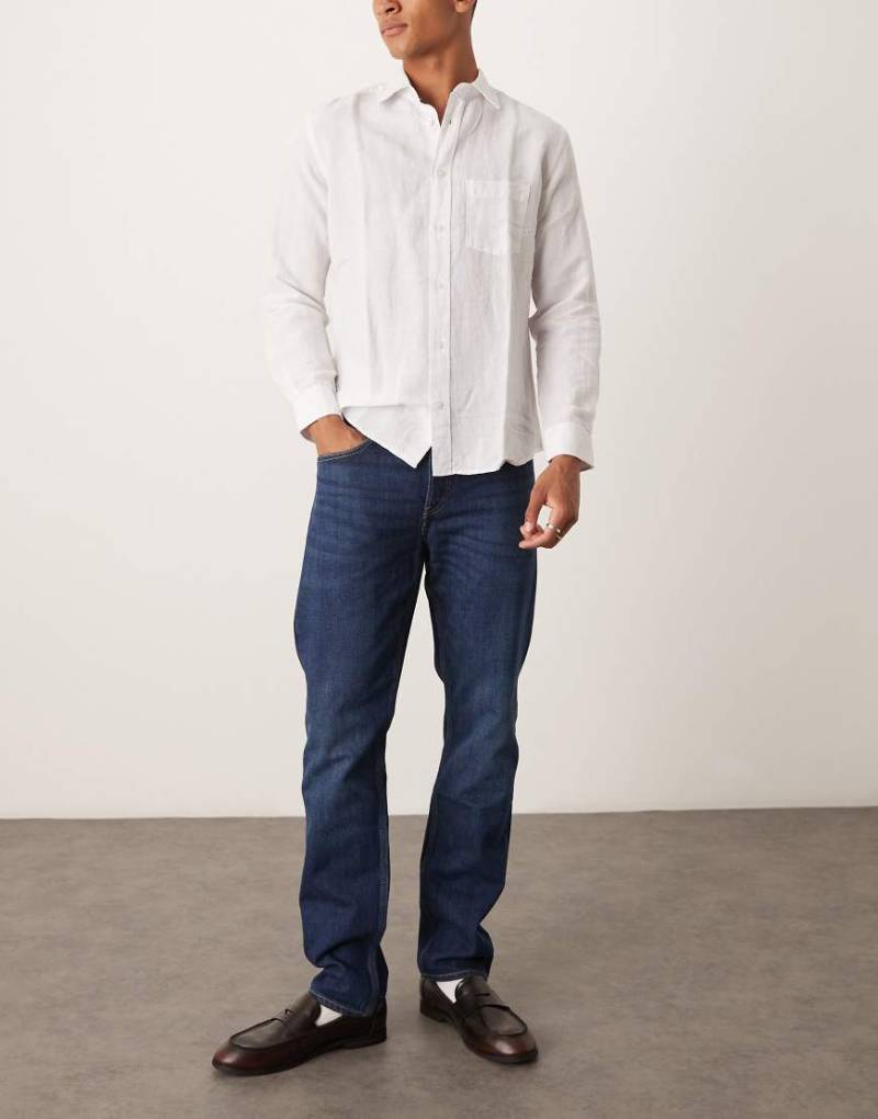 ARKET - Park - Jeans mit regulärem, geradem Schnitt und Waschung in Tiefblau von Arket