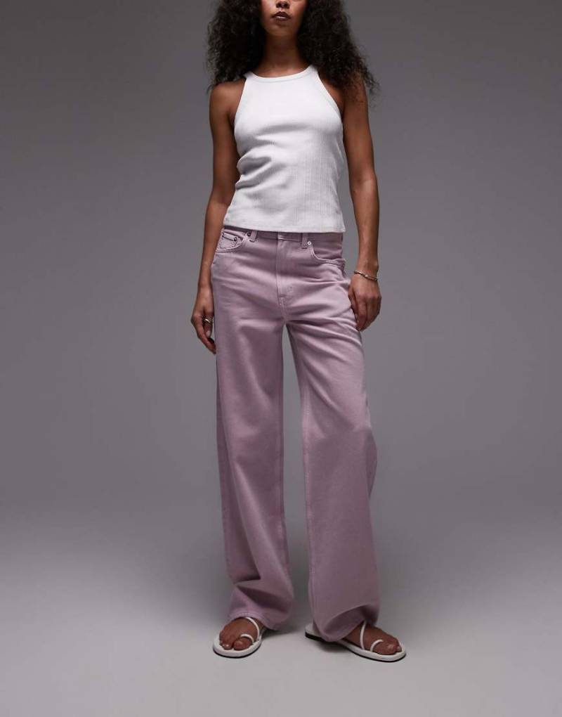 ARKET- Relaxed-Fit-Jeans in Flieder mit hohem Bund-Rosa von Arket