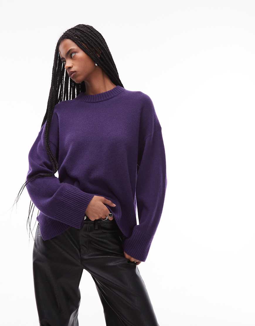 ARKET - Relaxed-Fit-Sweatshirt aus reinem Kaschmir in Purple Wine-Lila von Arket