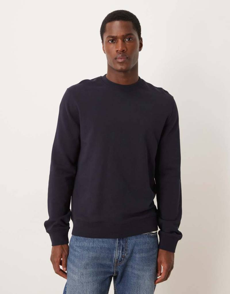 ARKET - Schlichtes Jersey-Sweatshirt in Marineblau mit Rundhalsausschnitt von Arket