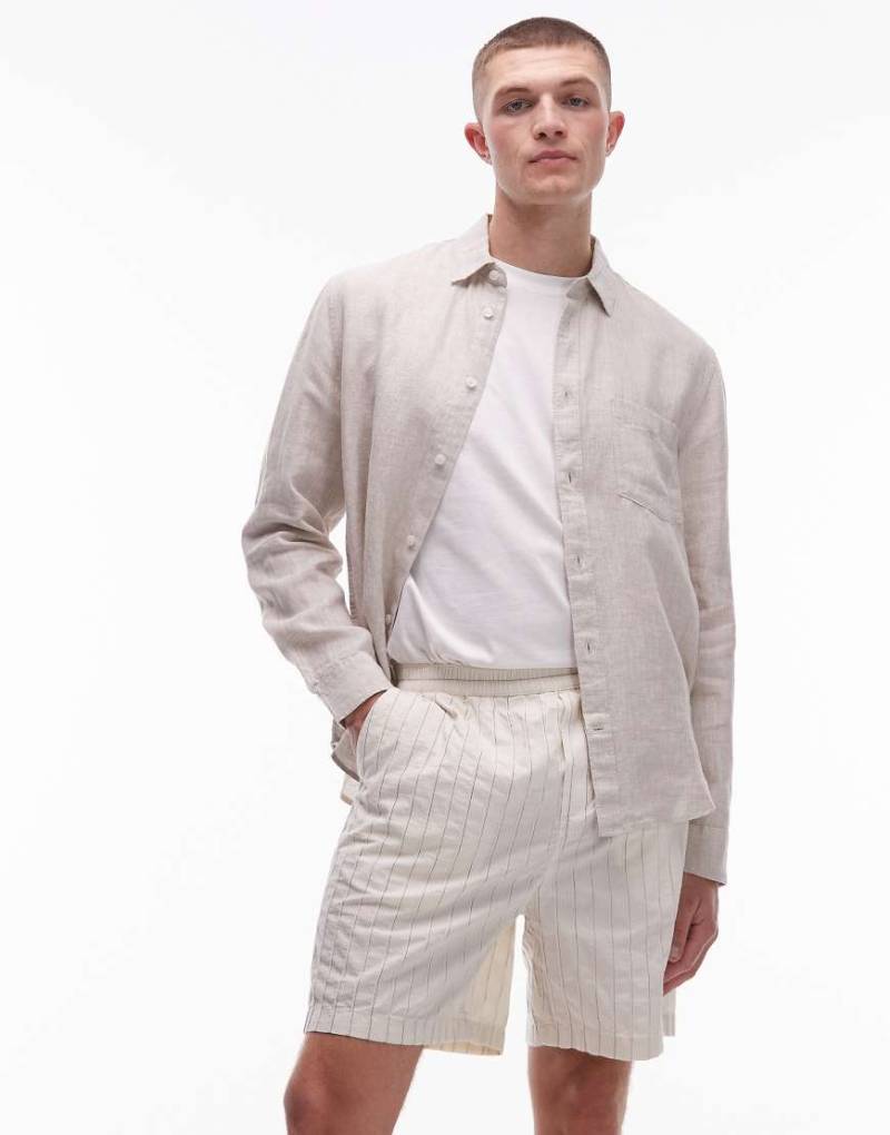 ARKET - Schlupf-Shorts aus Baumwolle mit Punktestruktur in Weiß von Arket