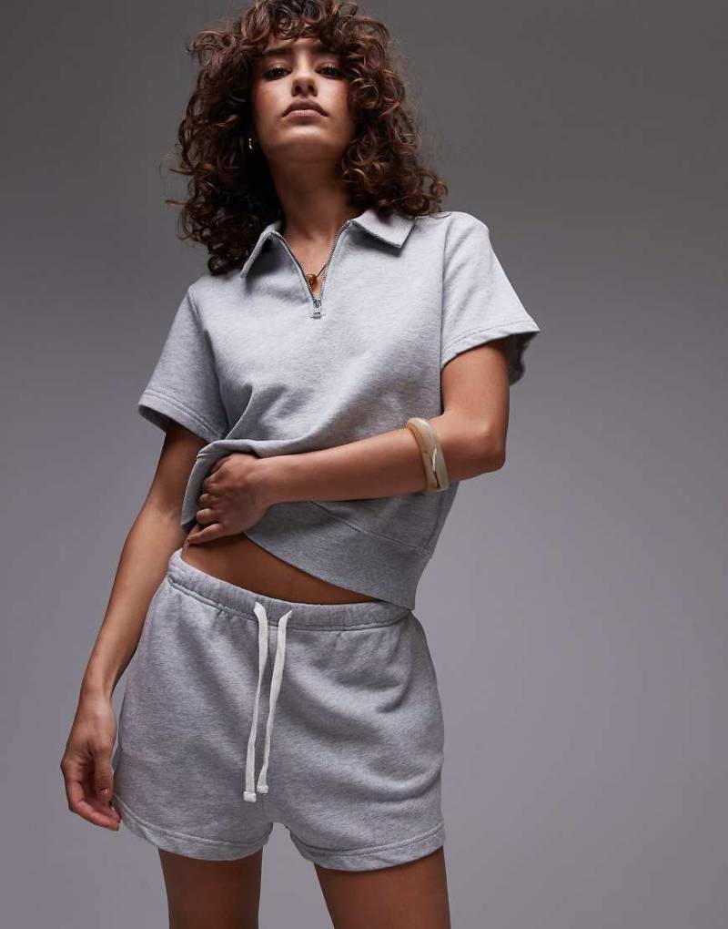 ARKET - Schlupf-Sweatshorts aus reiner Baumwolle in Grau von Arket