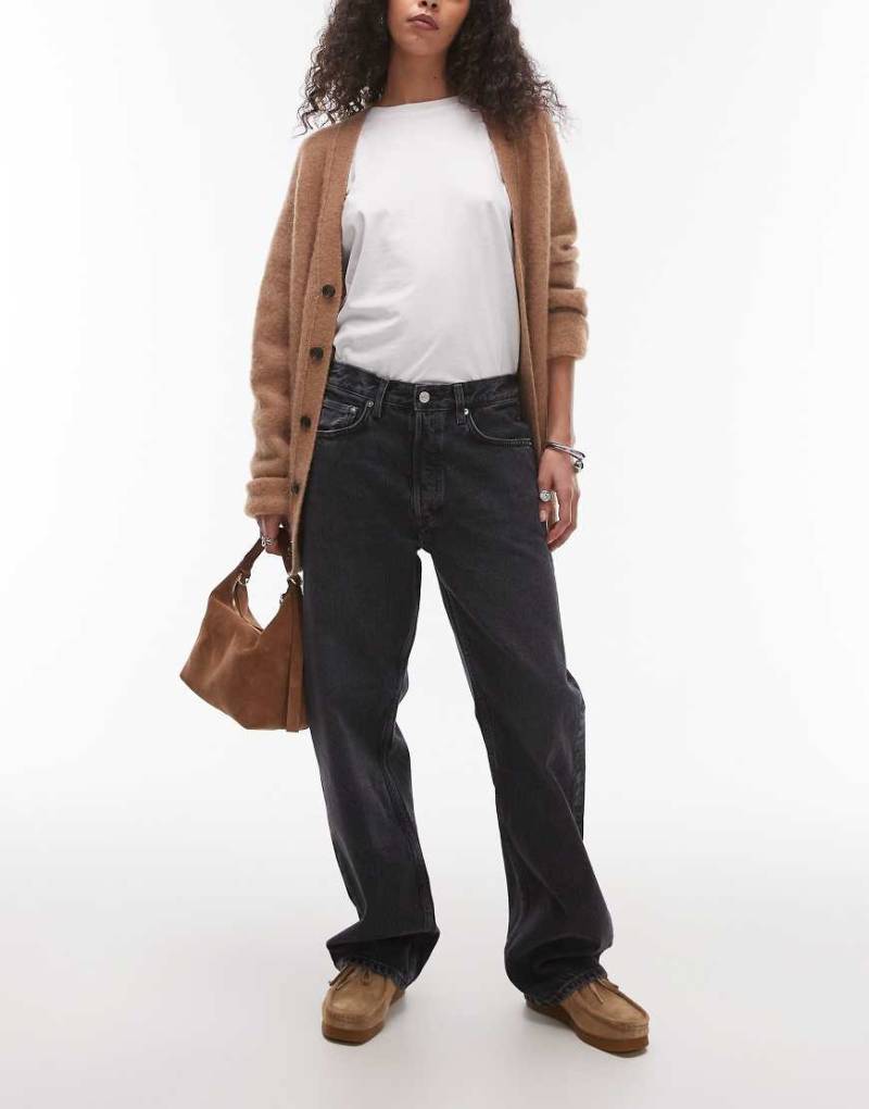 ARKET - Shore - Denim-Jeans in verwaschenem Dunkelgrau mit niedrigem Bund und lockerem Boyfriend-Schnitt von Arket