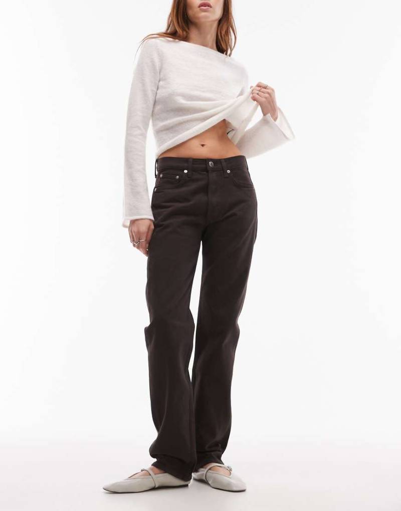 ARKET - Snow - Gerade geschnittene Jeans in verwaschenem Braun von Arket