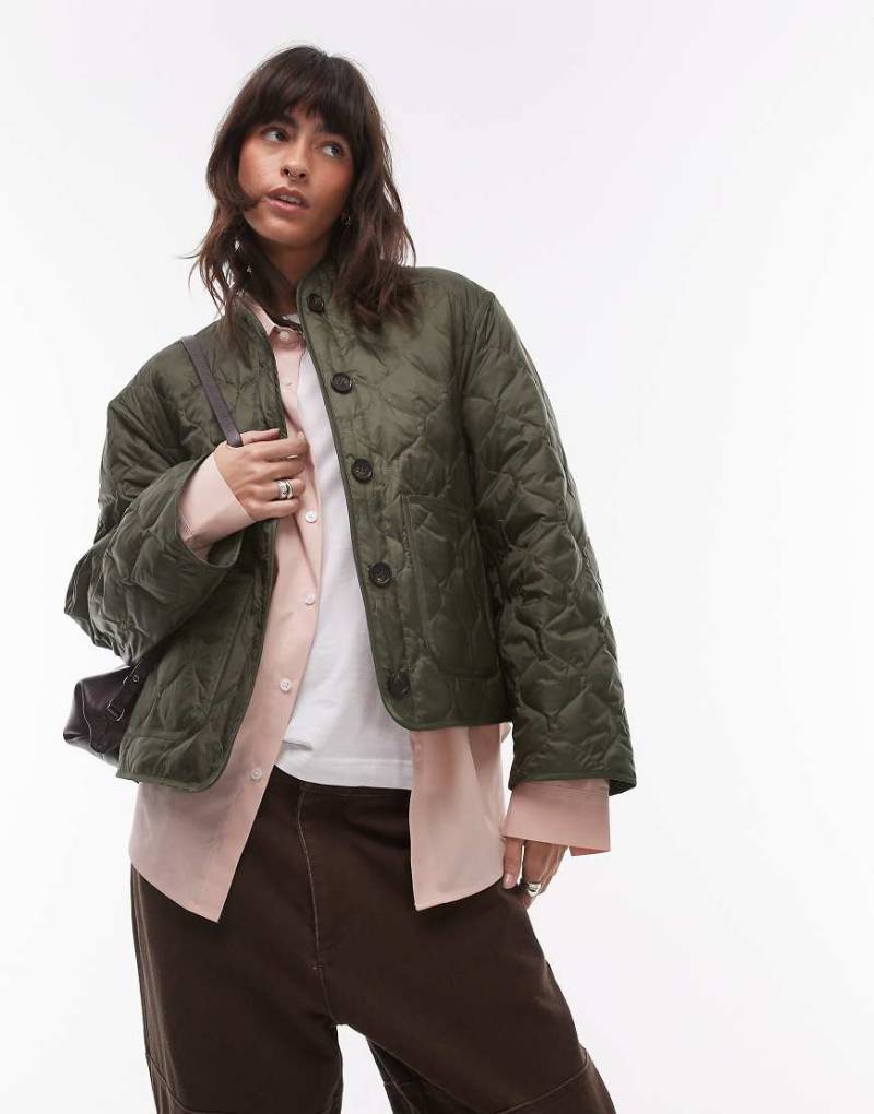ARKET - Steppjacke in Khaki-Grün von Arket