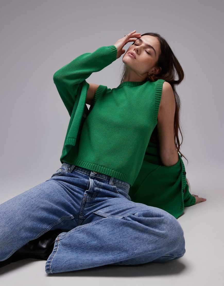 ARKET - Strick-Pullunder in Grün, Kombiteil von Arket