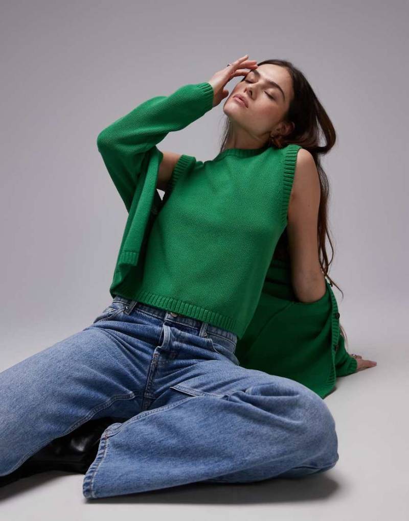 ARKET - Strick-Pullunder in Grün, Kombiteil von Arket