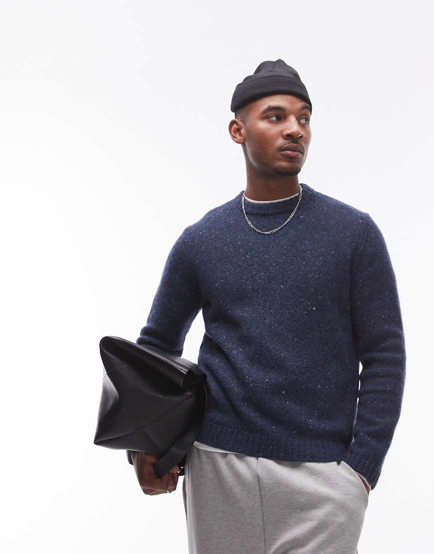 ARKET - Strukturiertes Wollmix-Sweatshirt in Blau mit lockerem Schnitt von Arket