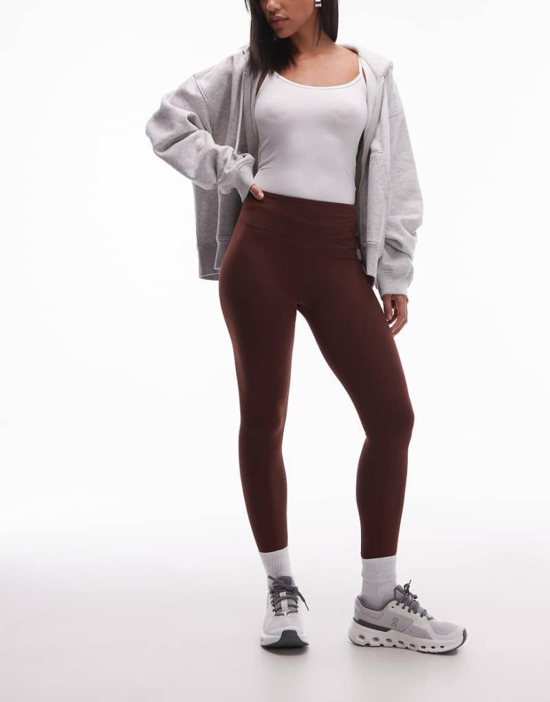 ARKET - Superweiche Stretch-Leggings in Braun mit tiefem Bund-Brown von Arket