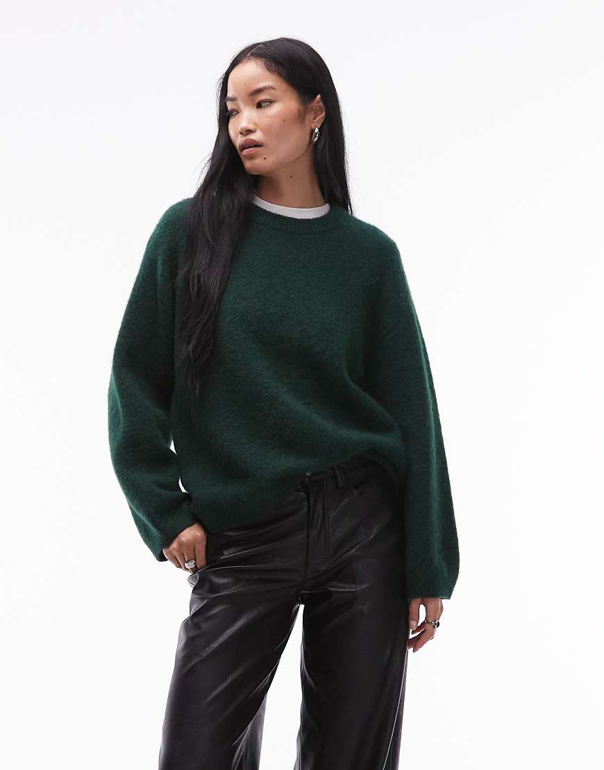 ARKET - Superweicher Relaxed Fit-Pullover aus Alpakawolle-Woll-Mix in Grün von Arket