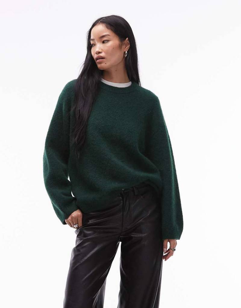 ARKET - Superweicher Relaxed Fit-Pullover aus Alpakawolle-Woll-Mix in Grün von Arket