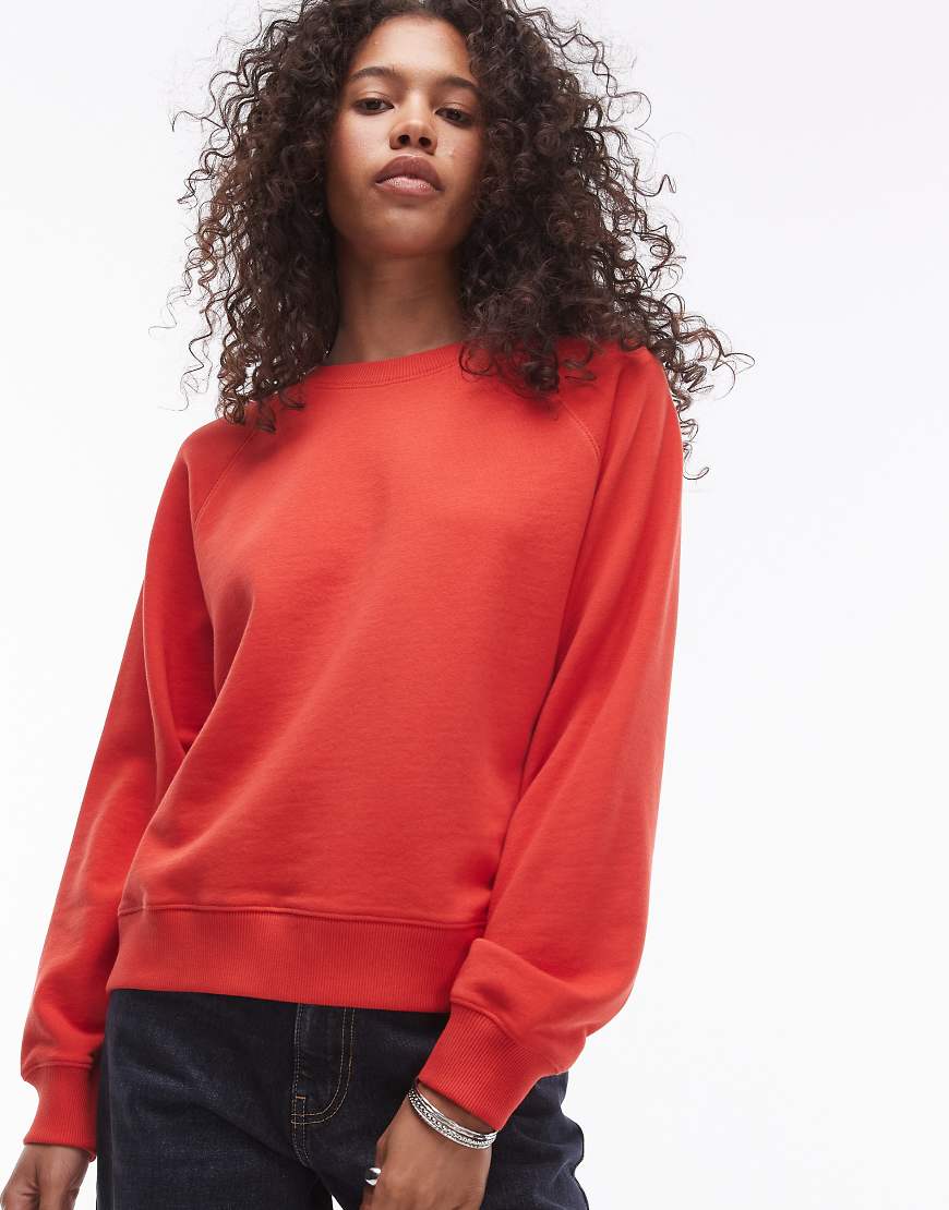 ARKET - Sweatshirt aus weichem Terry-Stoff in Rot von Arket
