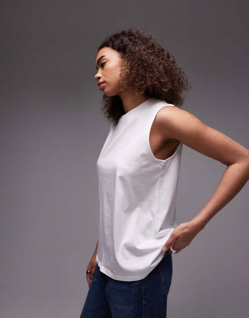 ARKET - T-Shirt-Oberteil aus Jersey in Weiß mit Flügelärmeln von Arket