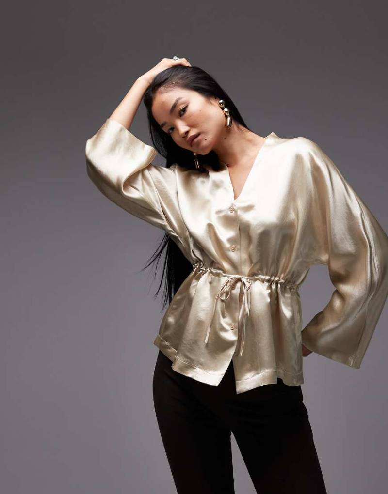 ARKET - Taillierte Bluse in Wollweiß-Neutral von Arket