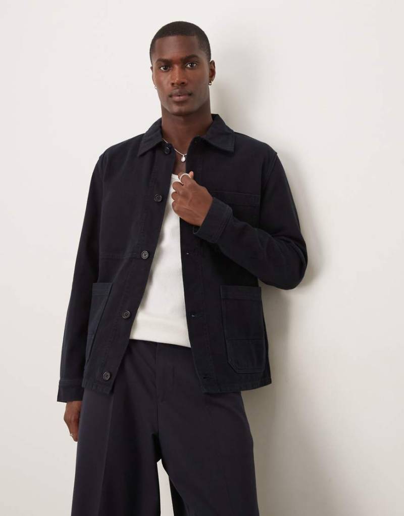 ARKET - Overshirt aus reiner Baumwolle in Marineblau ARKET - Overshirt aus reiner Baumwolle in Marineblau von Arket