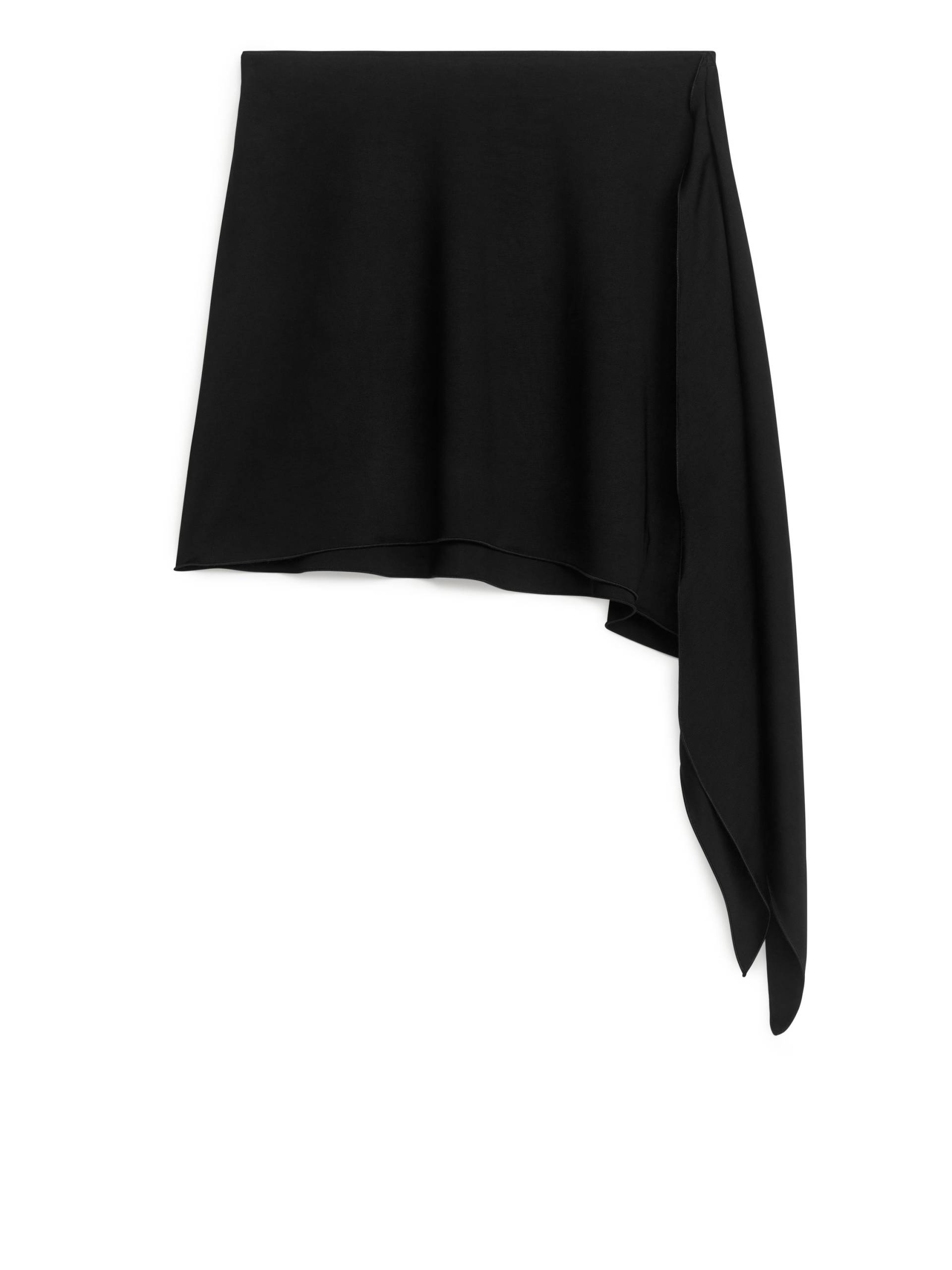 Arket Asymmetrischer Jersey-Minirock Schwarz, Röcke in Größe XS. Farbe: Black von Arket