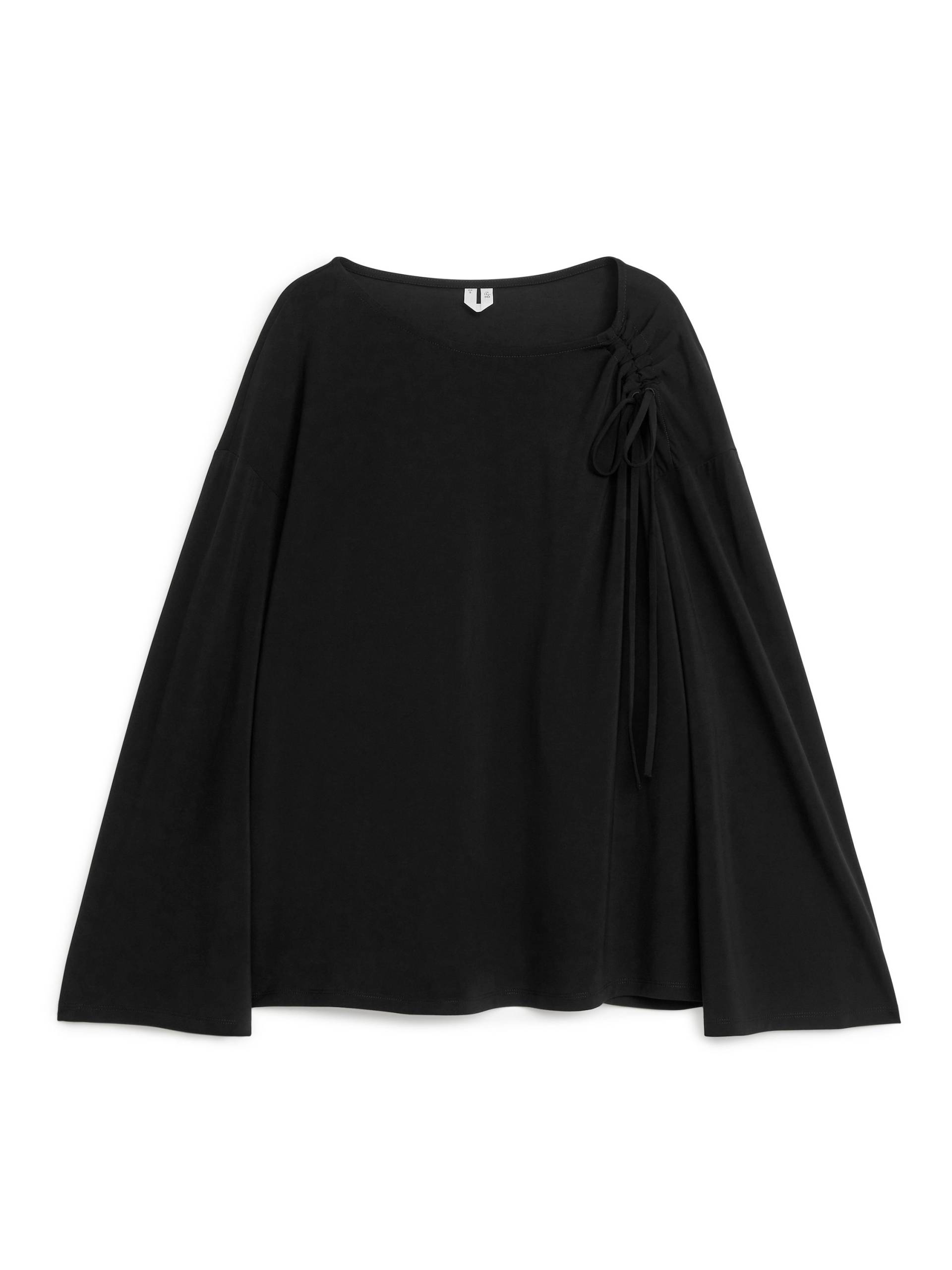 Arket Asymmetrisches Jersey-Oberteil Schwarz, Tops in Größe M. Farbe: Black von Arket