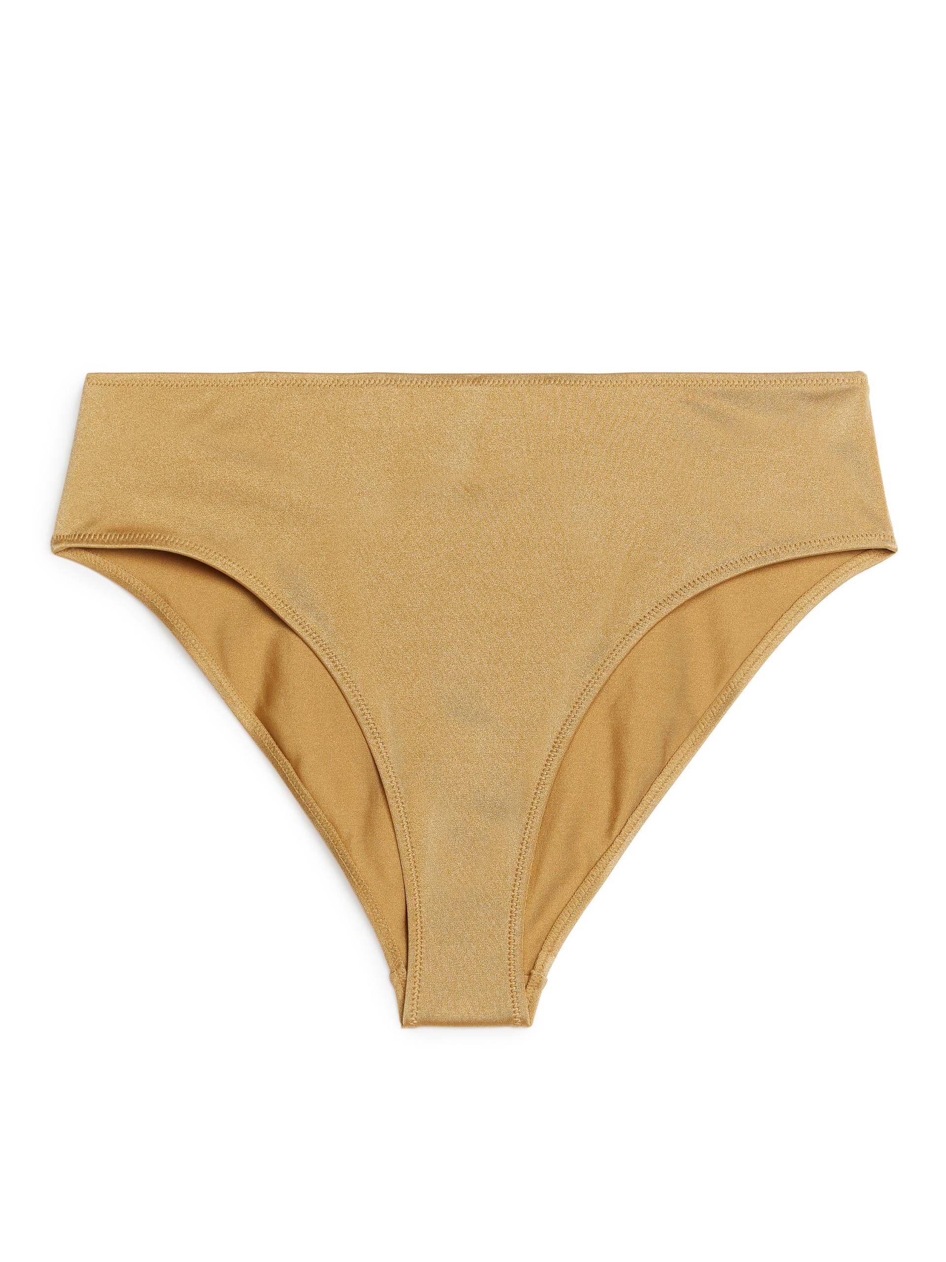 Arket Bikinihöschen mit hoher Taille Gold, Bikini-Unterteil in Größe 36 von Arket