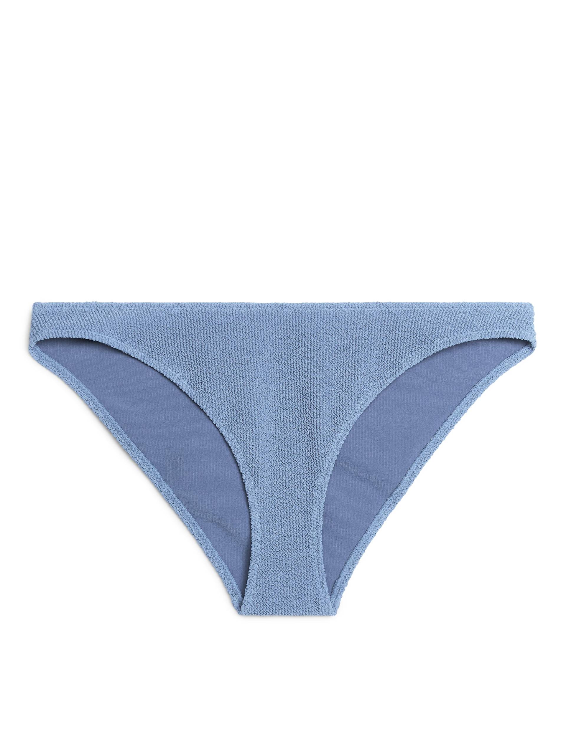 Arket Crinkle-Bikinihose mit niedrigem Bund Blau, Bikini-Unterteil in Größe 42. Farbe: Blue von Arket