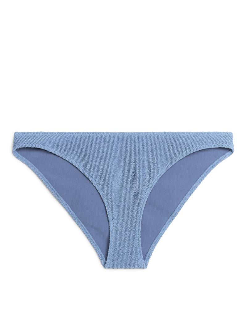 Arket Crinkle-Bikinihose mit niedrigem Bund Blau, Bikini-Unterteil in Größe 44. Farbe: Blue von Arket