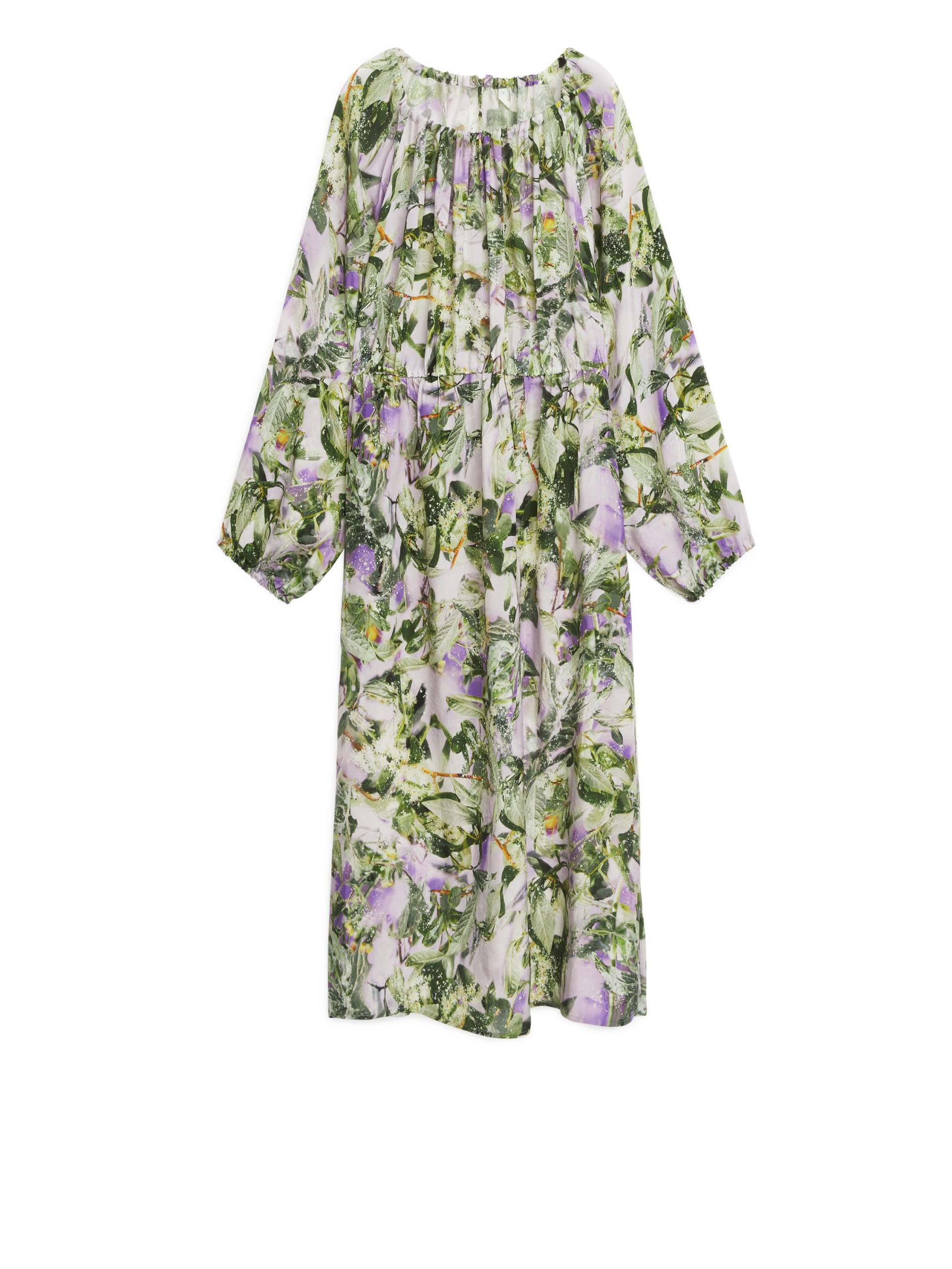 Arket Cupro-Kleid mit Slowflower-Print Mehrfarbig, Alltagskleider in Größe 38. Farbe: Multi colour von Arket