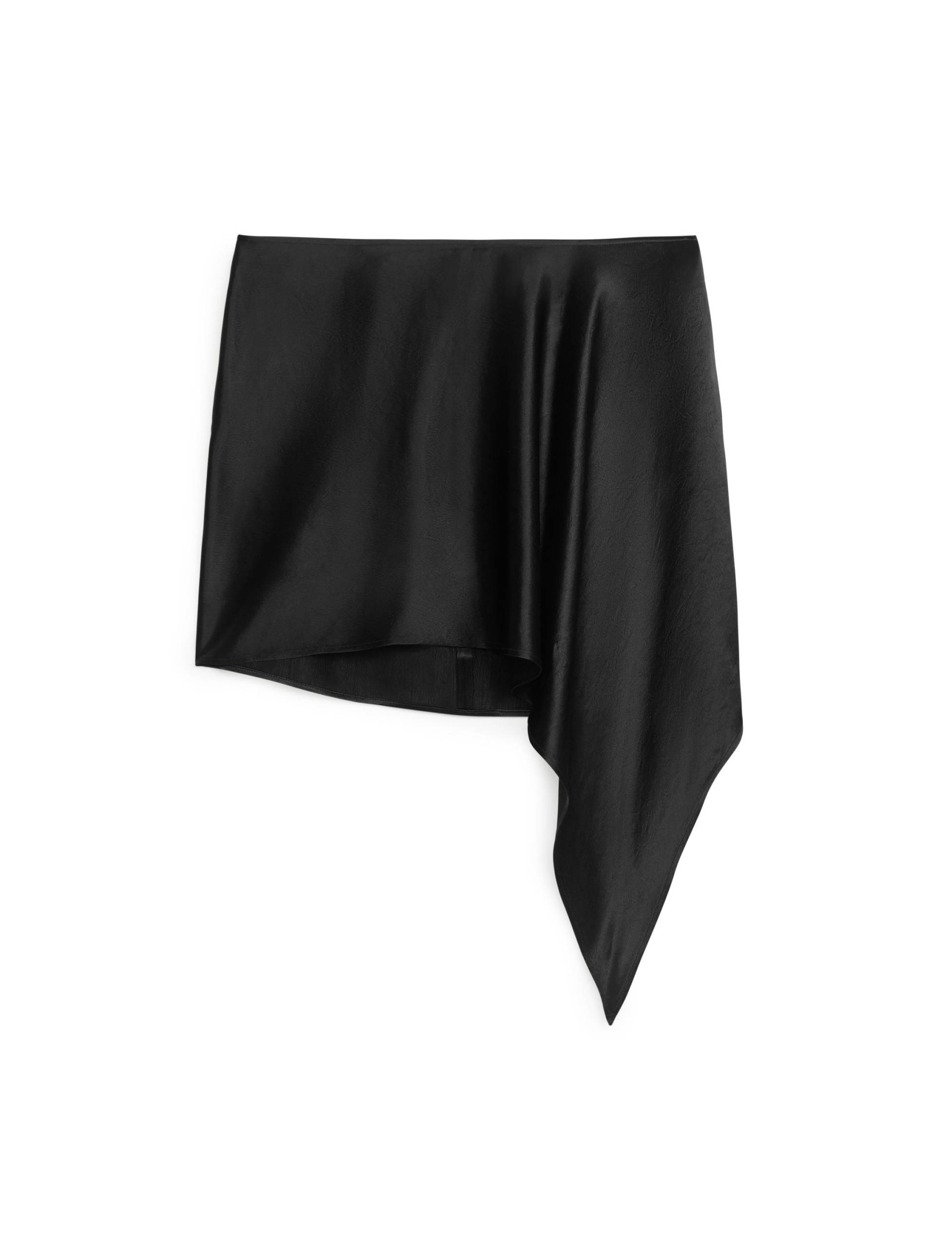 Arket Minirock aus Satin Dunkelgrau, Röcke in Größe 40. Farbe: Dark grey von Arket