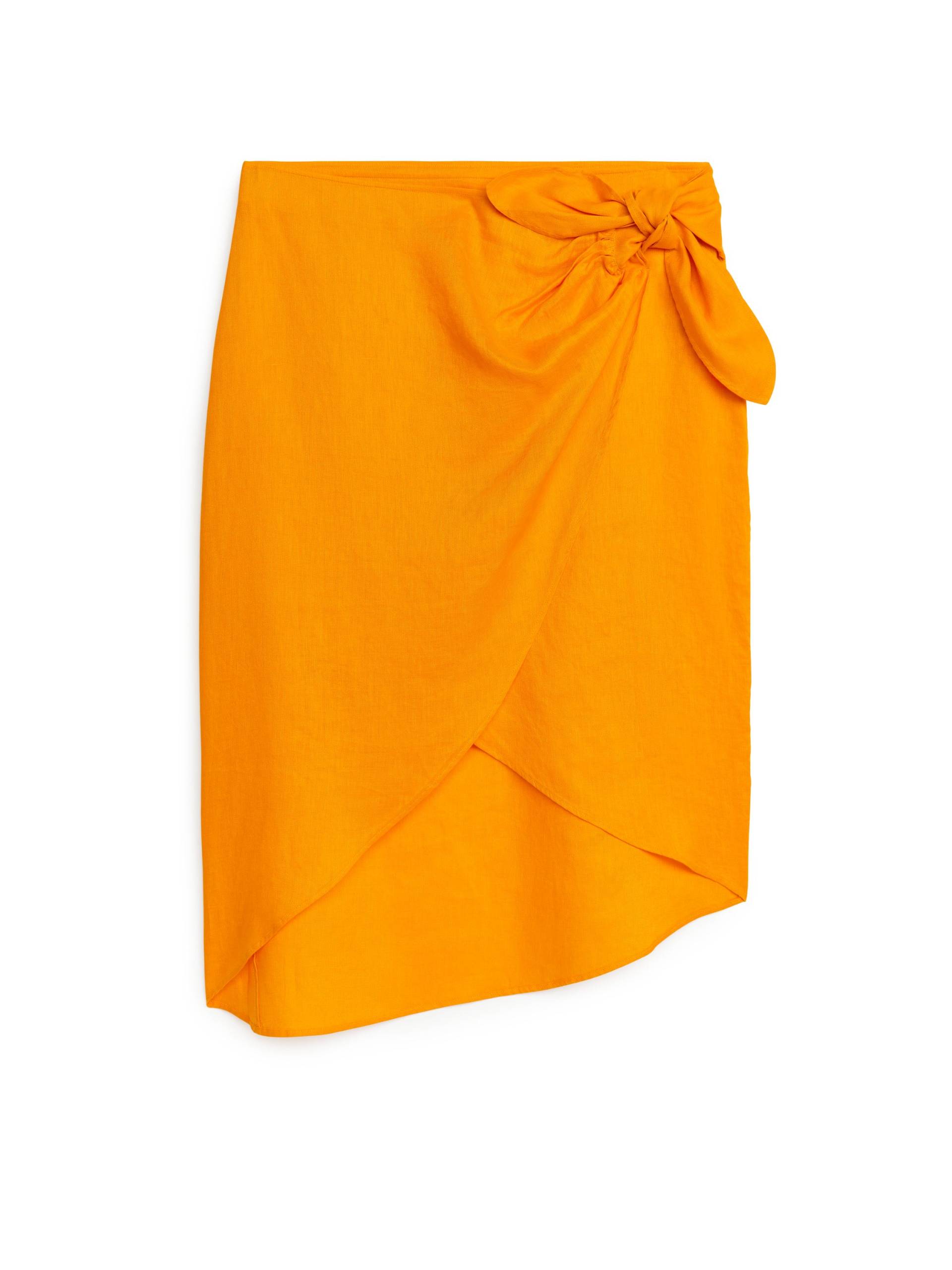 Arket Wickelrock aus Leinen Gelb, Röcke in Größe L. Farbe: Yellow von Arket