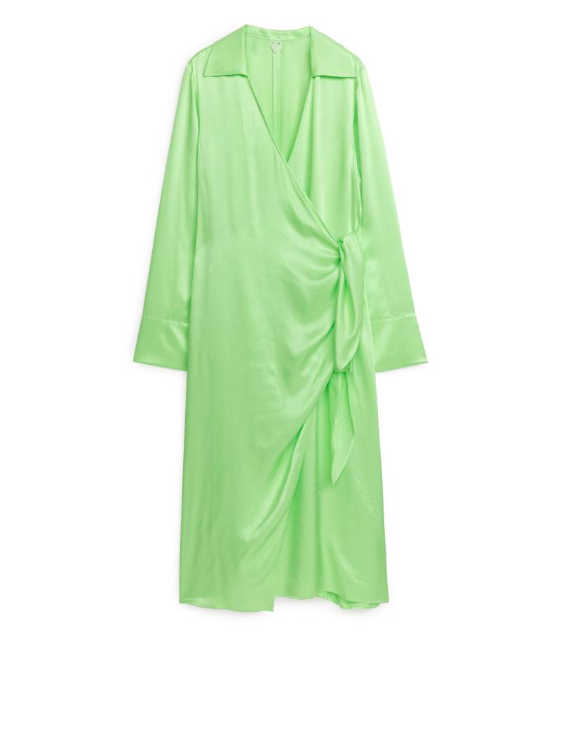 Arket Wickelkleid Hellgrün, Party kleider in Größe 38. Farbe: Light green von Arket