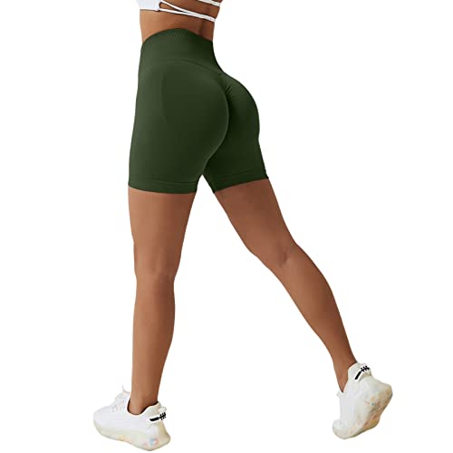 Arkim Sport Shorts Damen, Scrunch Butt High Waisted Kurze Sporthose Damen, Push Up Booty Nahtlos Biker Yoga Leggings Fitness Gym Shorts von Arkim